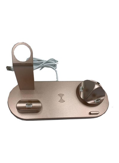 Buy 3 In 1 Rotatable Charger Dock Gold in UAE