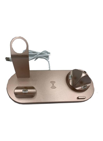 Buy 3 In 1 Rotatable Charger Dock Gold in Saudi Arabia