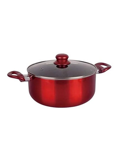 Buy Non Stick Cooking Pot Red 34cm in UAE