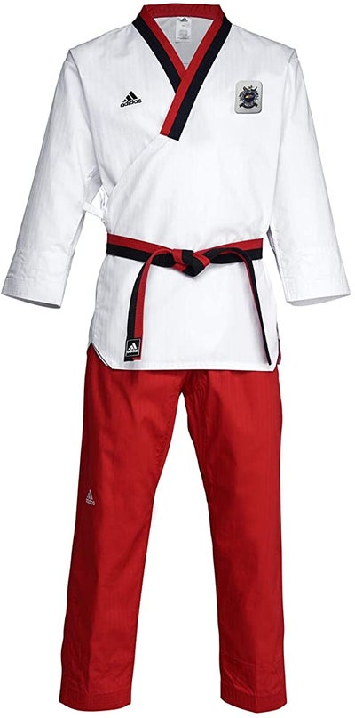 Buy Taekwondo Poomsae Youth Female Uniform - White/Red in UAE