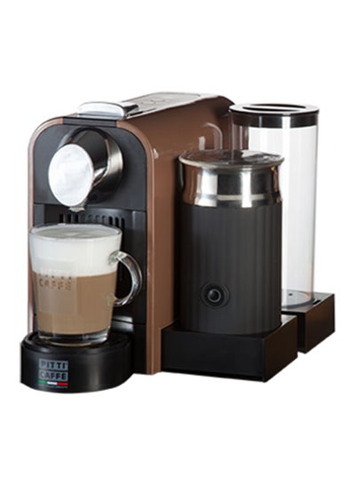Buy Nespresso Compatible Automatic Coffee Capsule Machine With Milk Frother Brown in UAE