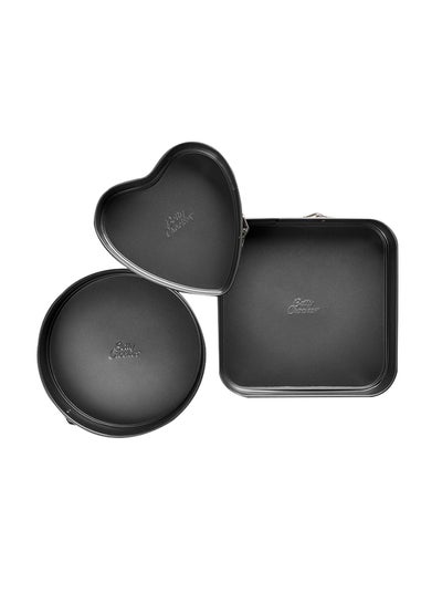 Buy 3- Piece Non Stick Baking Pan Black 28cm in Saudi Arabia