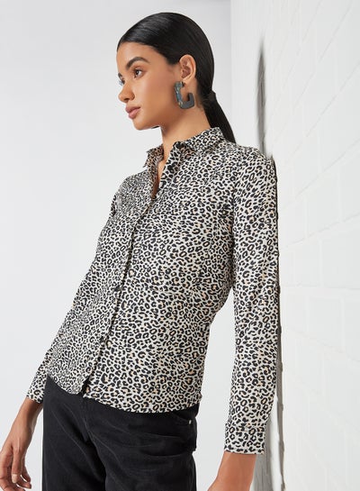 Buy Leopard Print Relaxed Shirt Multi in Egypt