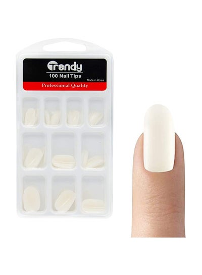 Buy 100-Piece False Nail Tips White in Saudi Arabia