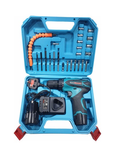 Buy Cordless Drill Kit Black/Blue in Saudi Arabia