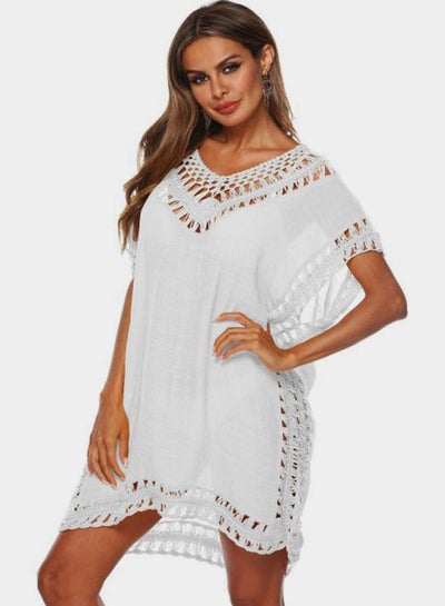 Buy Lace Detailed Cover Up White in Saudi Arabia