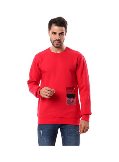 Buy Side Pocket Full Sleeves Sweatshirt Red in Egypt