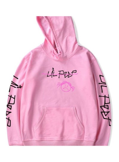 Buy European Trend Street Style Lil Peep Couples Hoodie Pink in Saudi Arabia