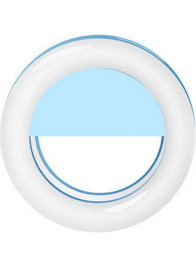 Buy Portable Selfie LED Light Ring Fill Camera Flash Blue in Egypt