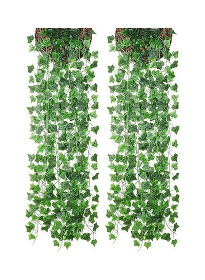 Buy 12-Piece Artificial Hanging Ivy Leaves multicolour 230cm in Egypt