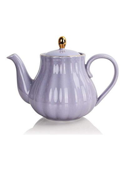 Buy Heat Resistant Glass Tea Set Purple 800ml in Saudi Arabia