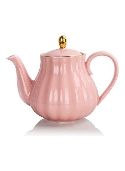 Buy Heat Resistant Glass Tea Set Pink 800ml in UAE