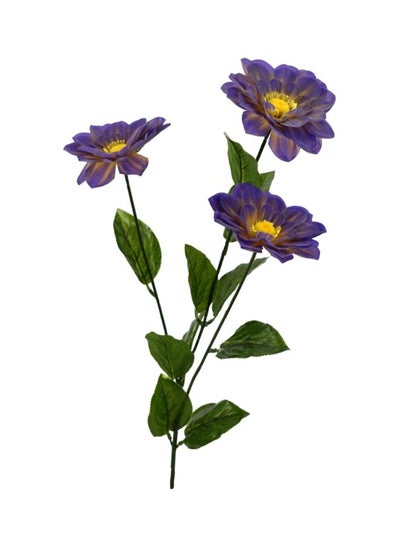 Buy Artificial Daisy Flower Purple/Green 70cm in UAE