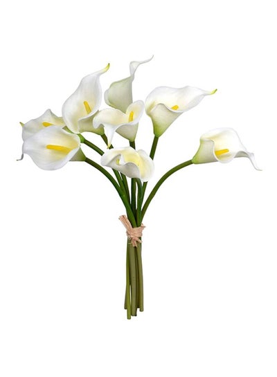 Buy 8 Pcs Artificial Flowers 35 cm White in UAE