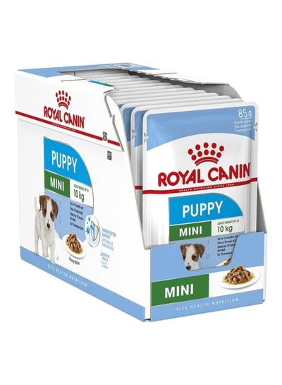 Buy Pack Of 12 Mini Puppy Pouch Wet Food 1.02kg in Saudi Arabia