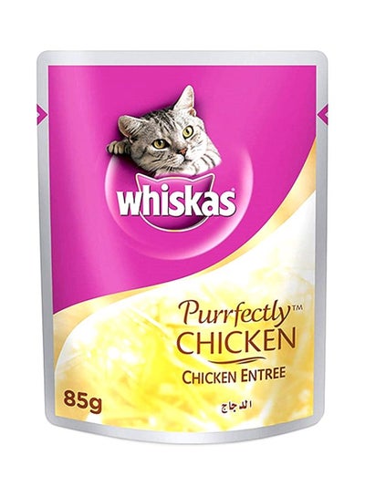 Buy Purrfectly Chicken Entree Wet Cat Food Pack of 12 85grams in UAE