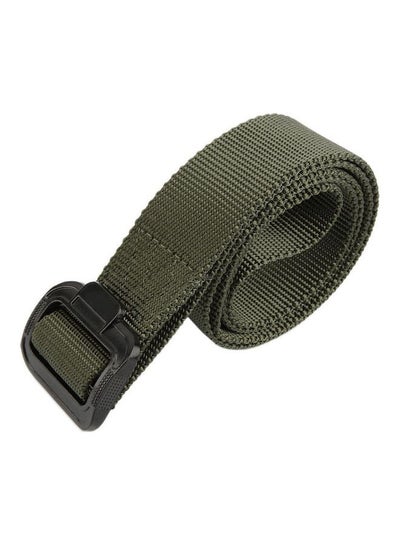 Buy Wide Strap Braided Belt Army Green in UAE