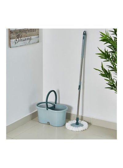Buy Quick Spin Mop Bucket Blue 26 x 26cm in UAE