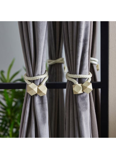 Buy 2-Piece Dazzle Emily Curtain Tieback Set White 60cm in Saudi Arabia