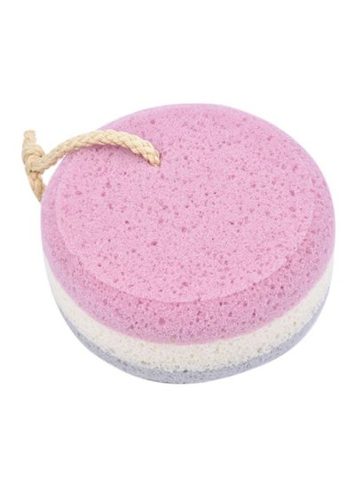 Buy Foam Bath Shower Sponge Pink/White/Grey 20x18x5centimeter in Saudi Arabia