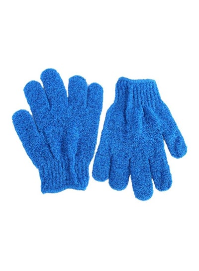 Buy Exfoliating Bath Gloves Blue 18.5x2x15cm in Egypt
