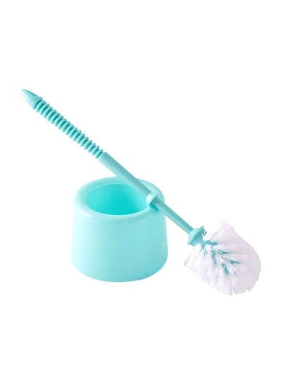 Buy Alina Round Plastic Toilet Brush Set Blue/White in Saudi Arabia