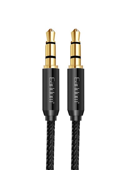 Buy 3.5mm Male To Male Aux Audio Cable Black in UAE