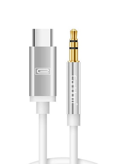 Buy Type C To 3.5mm AUX Cable White in UAE