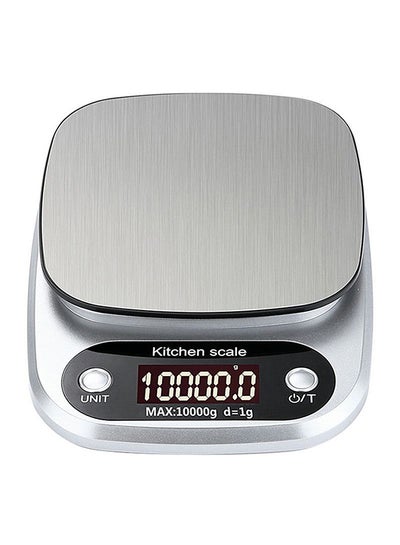 Buy Touch Screen Stainless Steel Digital Kitchen Scale 5kg Silver in UAE