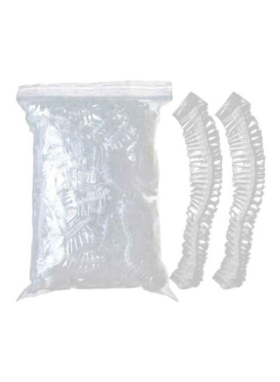 Buy 100-Piece Disposable Shower Cap Set White in Egypt