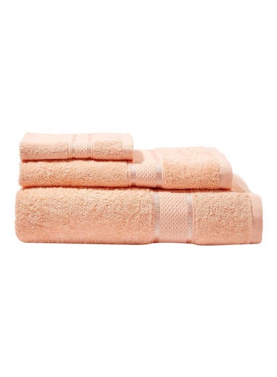 Buy 3-Piece Alizaya Towel Set Peach Bath Towel (70x140), 1 x Hand Towel (50x90), 1 x Face Towel (33x33)centimeter Peach 1 x Bath Towel (70x140), 1 x Hand Towel (50x90),  1 x Face Towel (33x33) in UAE