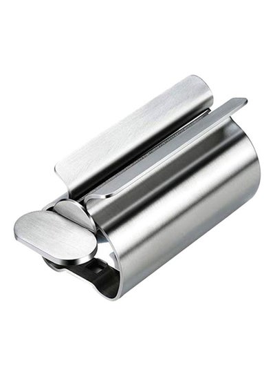 Buy Wall Mounted Automatic Toothpaste Tube Squeezer Silver 8x3.7cm in Saudi Arabia
