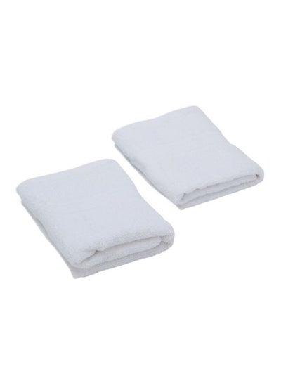 Buy 2-Piece Austin Carded Hand Towels Set White 70x40cm in Saudi Arabia