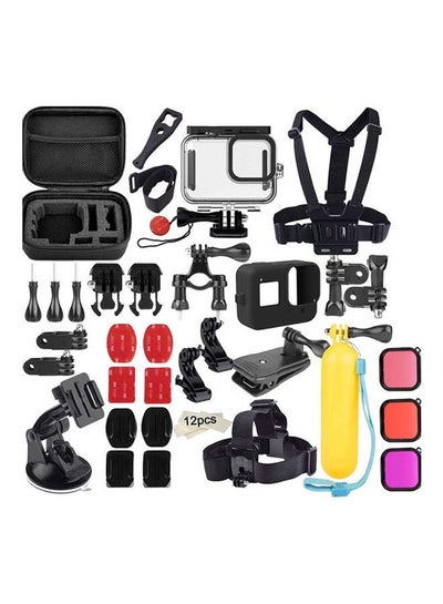 Buy 50-In-1 Accessories Compatible For Gopro Hero 9 Travel kit With Carry Case Black in UAE