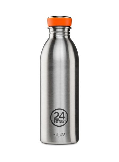 Buy Stainless Steel Water Bottle Silver/Orange in UAE