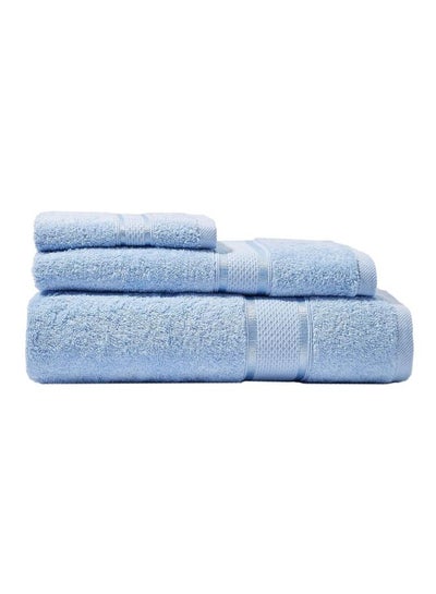 Buy 3-Piece Ali Zaya Towel Set Blue in Saudi Arabia