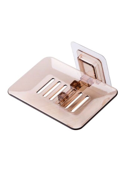 Buy Wall Mounted Soap Dish Brown 13.5x8.5cm in Saudi Arabia