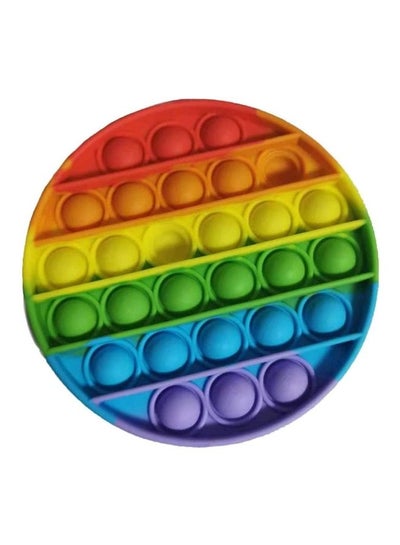 Buy Non-Toxic Silicone Push Pop Bubble Sensory Fidget Stress Relieve Squeeze Squishy Toy 5.04x0.63x5.04inch in Egypt