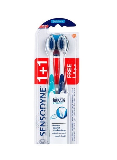 Buy 2-Piece Advanced Repair And Protect Toothbrush Multicolour in UAE