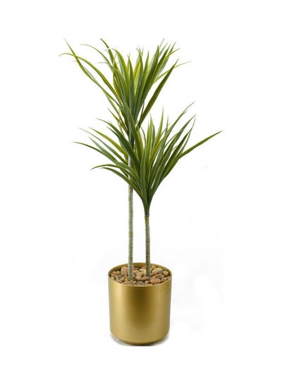 Buy Decorative Artificial Plant Green/Gold in Saudi Arabia
