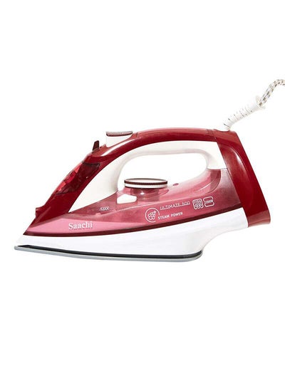 Buy Steam Iron with a Ceramic Soleplate 300 ml 2200 W NL-IR-393C-RD Maroon in UAE