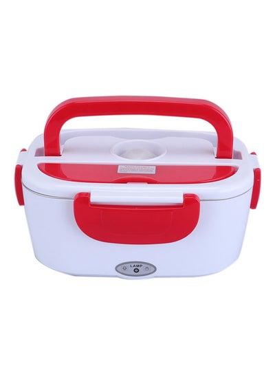 Buy Portable Electric Lunch Box White/Red 24.5x11x11cm in Egypt