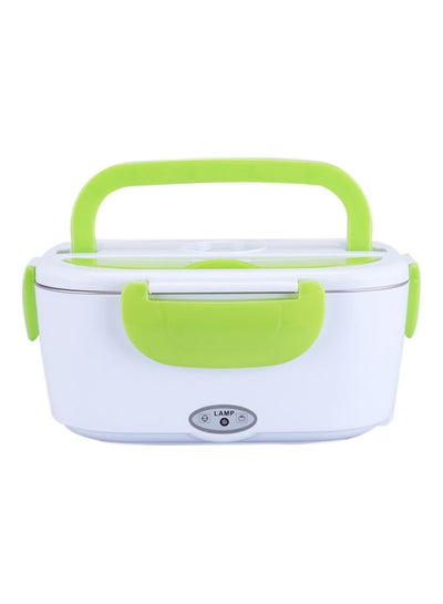 Buy Portable Electric Lunch Box White/Green 24.5x11x11cm in UAE