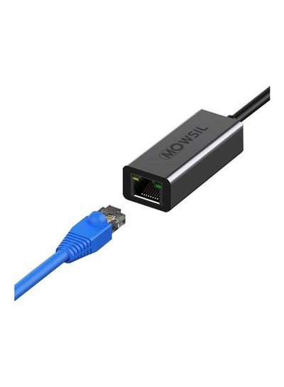 اشتري محول من USB C إلى RJ-45 أسود في الامارات