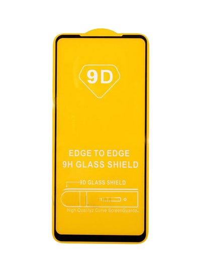 Buy 9D Tempered Glass Screen Protector For Samsung Galaxy A21 Black/Clear in UAE