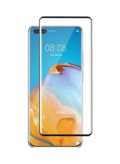 Buy 5D Curved Full Screen Protector For Huawei P40 Pro Black/Clear in UAE