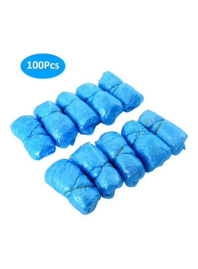 Buy 100-Piece Disposable Shoe Cover Blue 25.00x3.00x20.00cm in Saudi Arabia