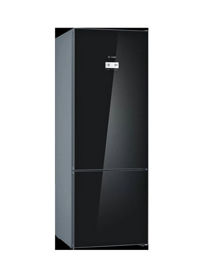 اشتري Serie 6 Refrigerator with freezer at bottom, glass door 325.0 W KGN56LB3E8 Black في مصر