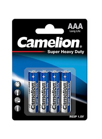 Buy 4-Piece Super Heavy Duty R03P-BP4B Batteries Set Multicolour in Egypt