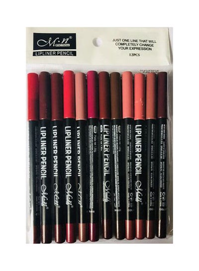 Buy Lip Liners 12 Colors Multicolour in Egypt